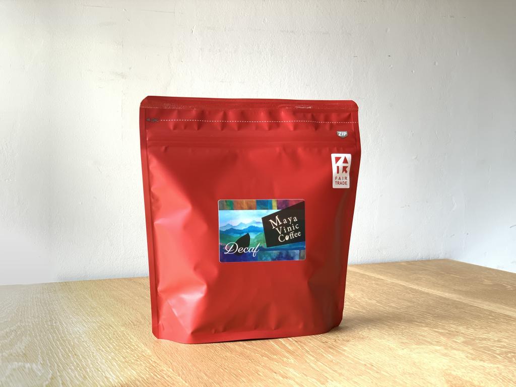 カフェインレスコーヒー(デカフェ)「マヤビニック・デカフェ」の新ラベルのご案内