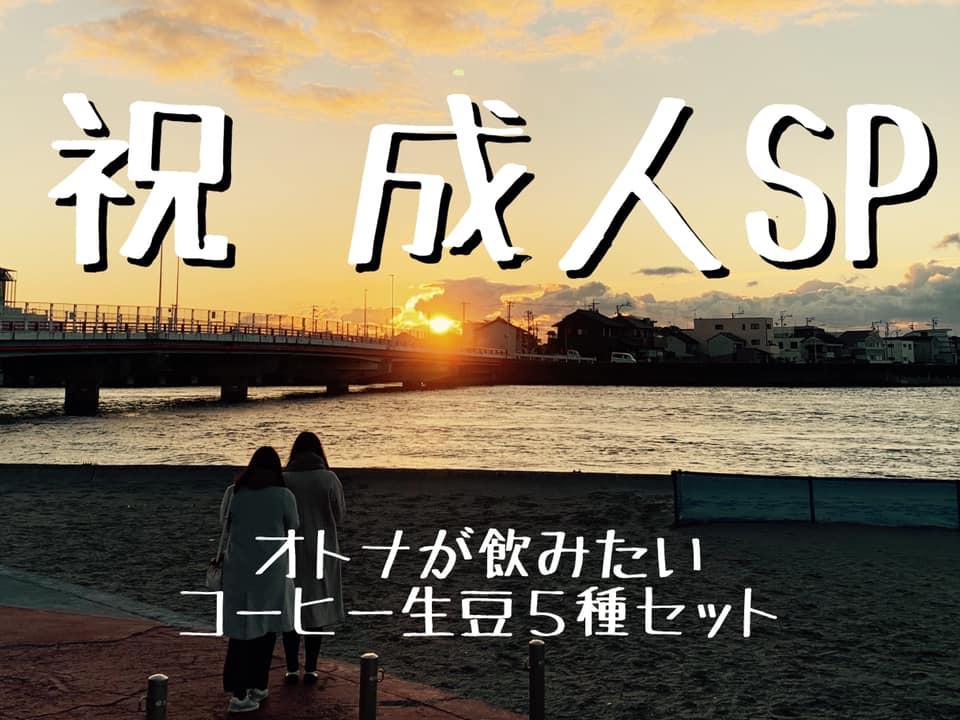 祝成人の日★大人になったら飲みたいコーヒー生豆 新商品 含む全5種 計5kg